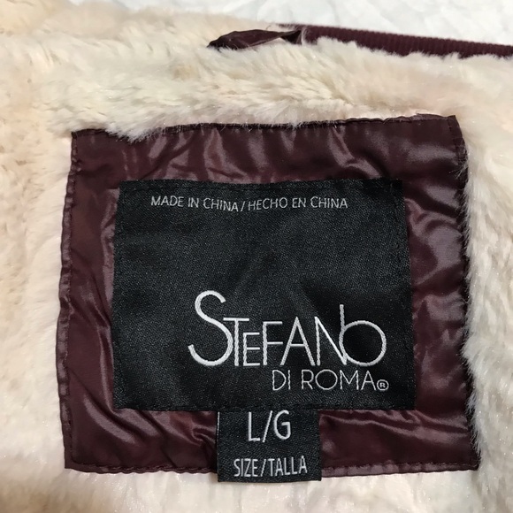 Stefano Di Roma Hoodie Puffy Vest Women’s Size L Color Wine Fur Lining
Pocket’s - Picture 5 of 14